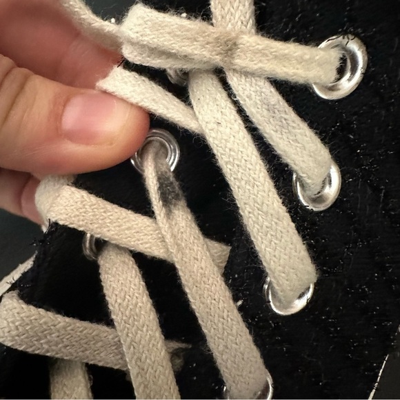 Converse Women's Chuck Taylor All Star Lift Hi Tweed Fabric BLACK WHITE Size 7 - Picture 10 of 11